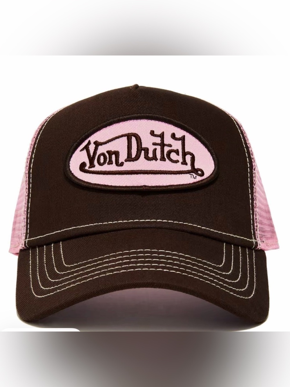 🤎New Von Dutch  Brown & Pink Classic Trucker Hat